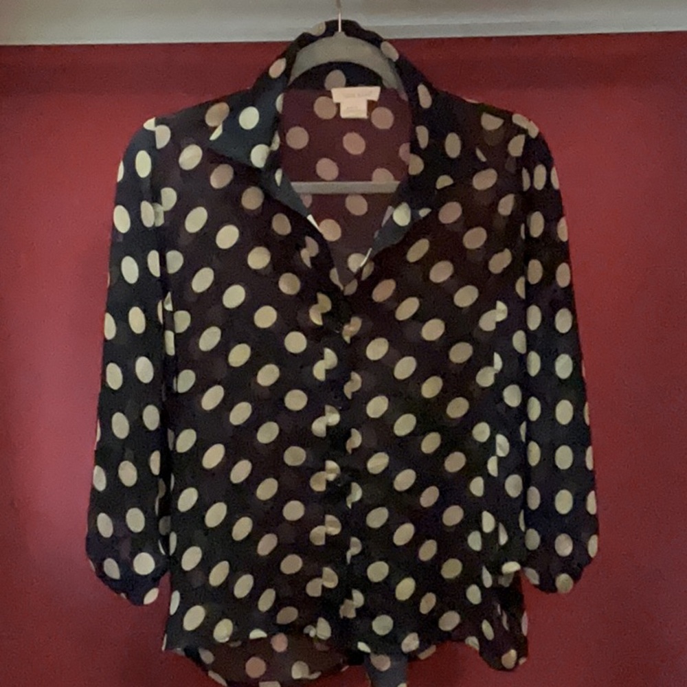 BLACK & WHITE SHEER BLOUSE